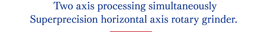Two axis processing simultaneously Superprecision horizontal axis rotary grinder.